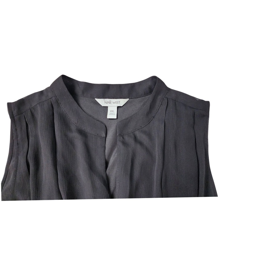 Nine West Womens XXL Black Sleeveless Dress Drawstring Lightweight - Picture 4 of 11